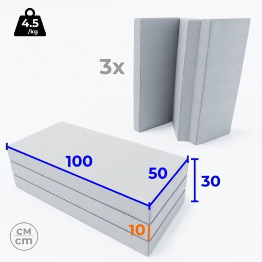 gymnastic mattress 150x100x10cm 3 piece Comet921