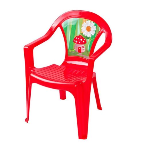 krzeselko plastikowe czerwone