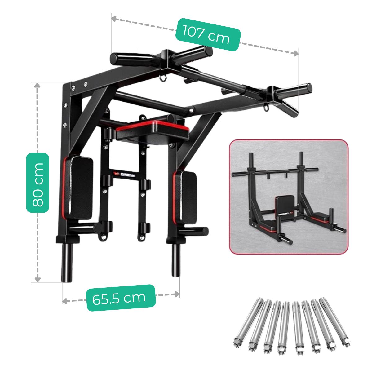 2-in-1 pull-up bar with dip bars X-Sport