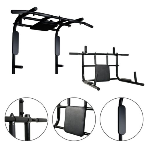 pull up bar 3 in 1 + dip bars + box + backrest (1)