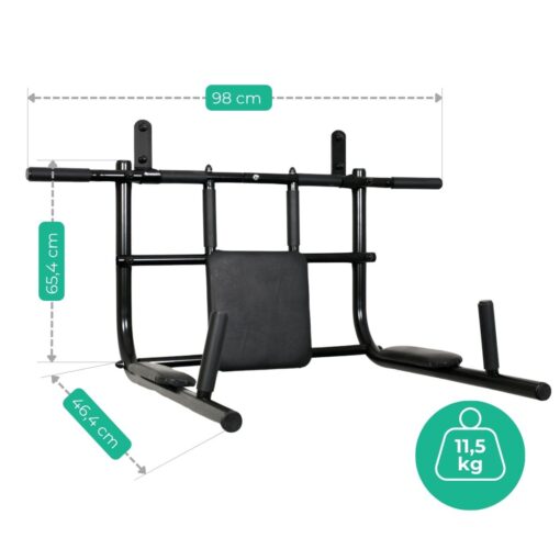 pull up bar 3 in 1 + dip bars + box + backrest (2)