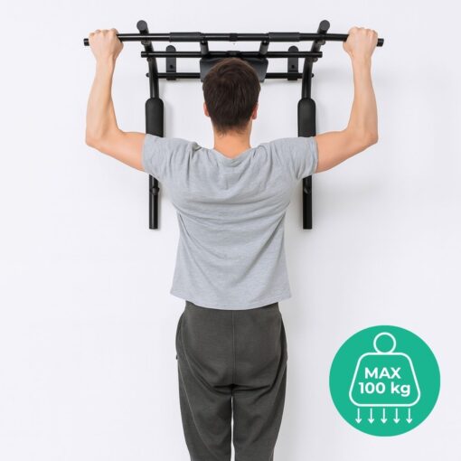 pull up bar 3 in 1 + dip bars + box + backrest (3)