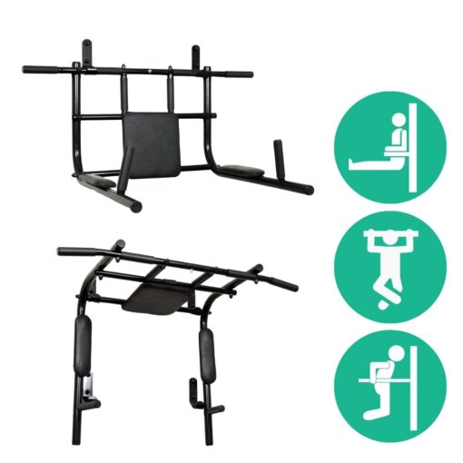 pull up bar 3 in 1 + dip bars + box + backrest (4)