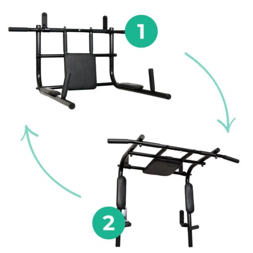 pull up bar 3 in 1 + dip bars + box + backrest (5)