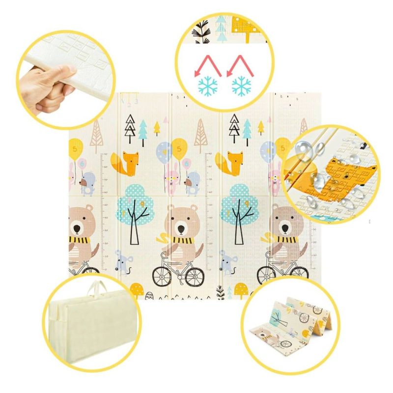 educational mat Teddy bear on a bike 200x180x1cm2