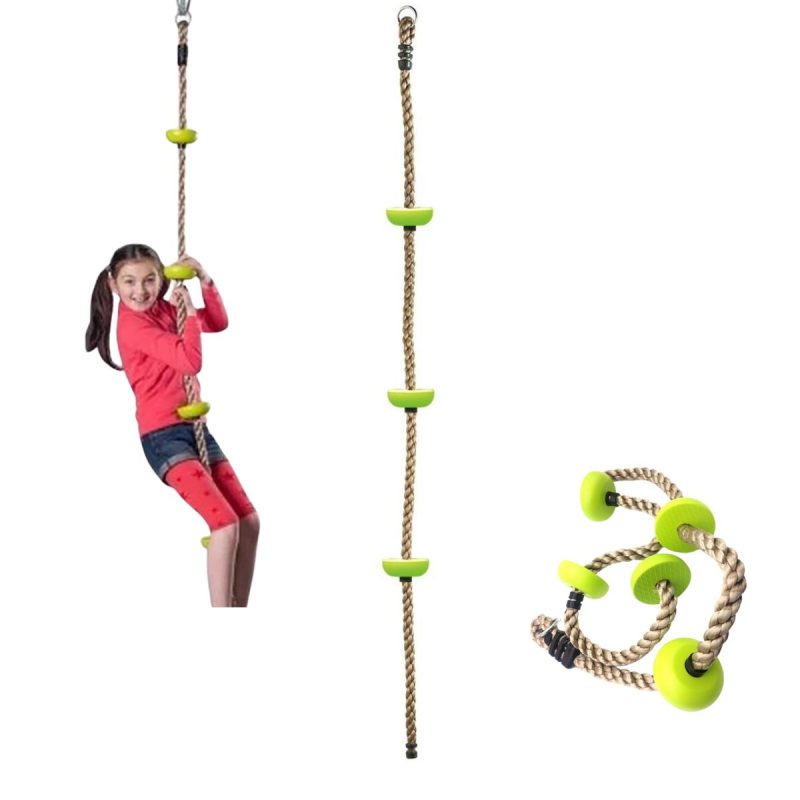 gym climbing rope with supports outdoor 2 m2