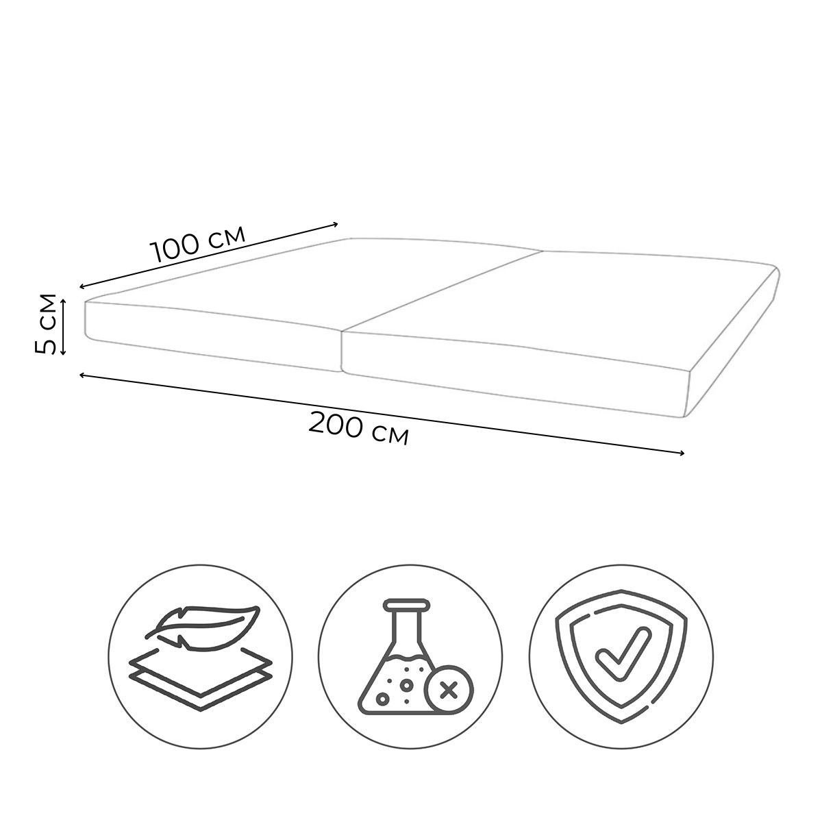 gym mat Kids 200х100x5 cm3