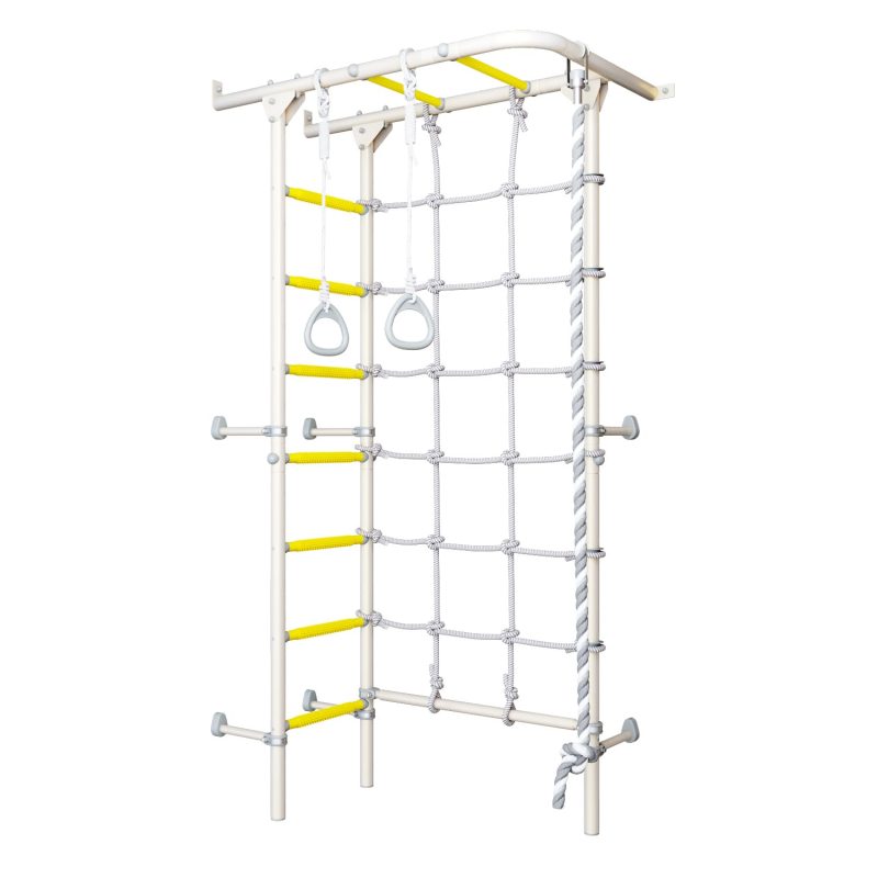 Wall bars with monkey bars Comet Next 4 - yellow - light grey