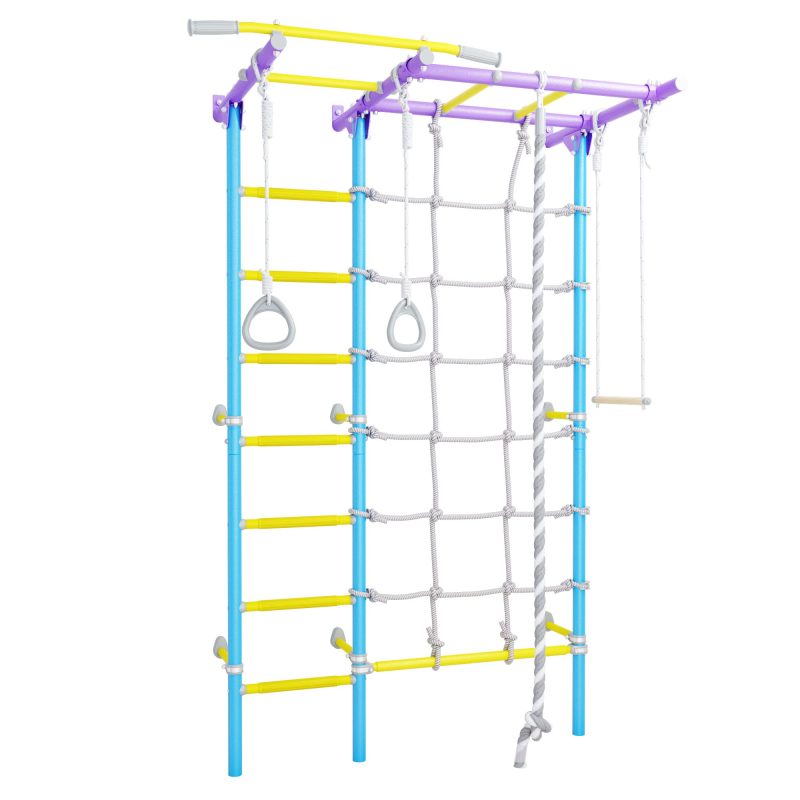Wall bars with monkey bars Comet Next 5 - purple