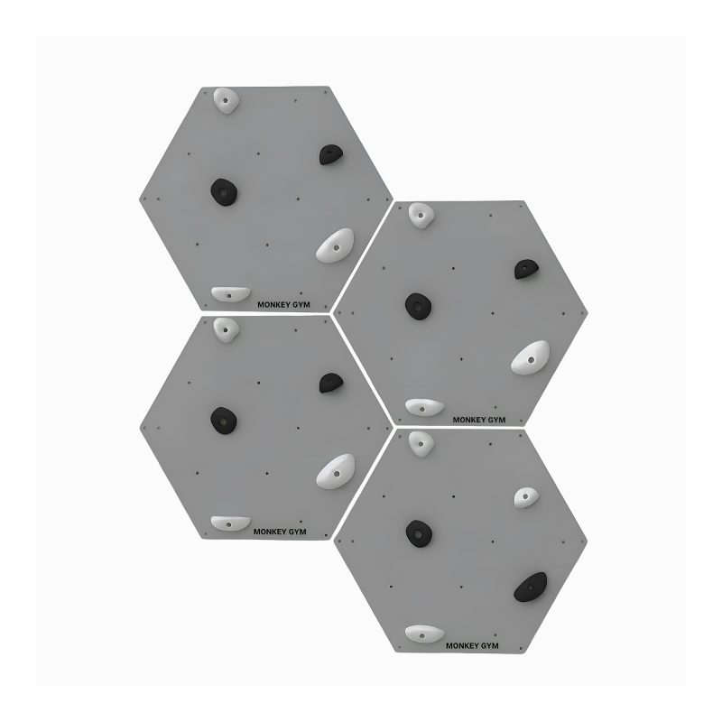 Indoor home climbing wall hexagon