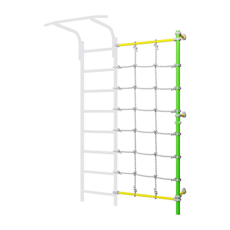 Wall-Mounted Post with Climbing Net