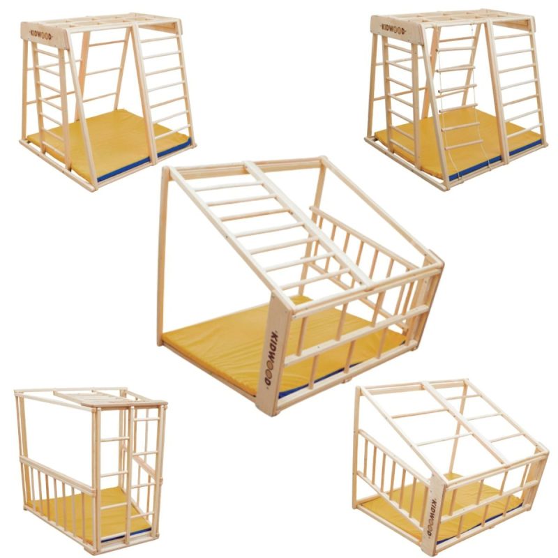 Indoor Wooden Climbing Frame Rocket