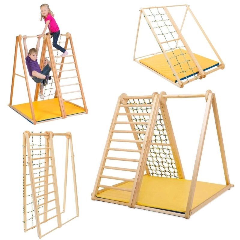 Indoor Wooden Climbing Frame Zebra