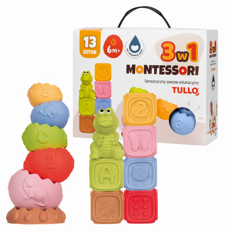Sensory Pyramid and Blocks Set - 13 Pcs.