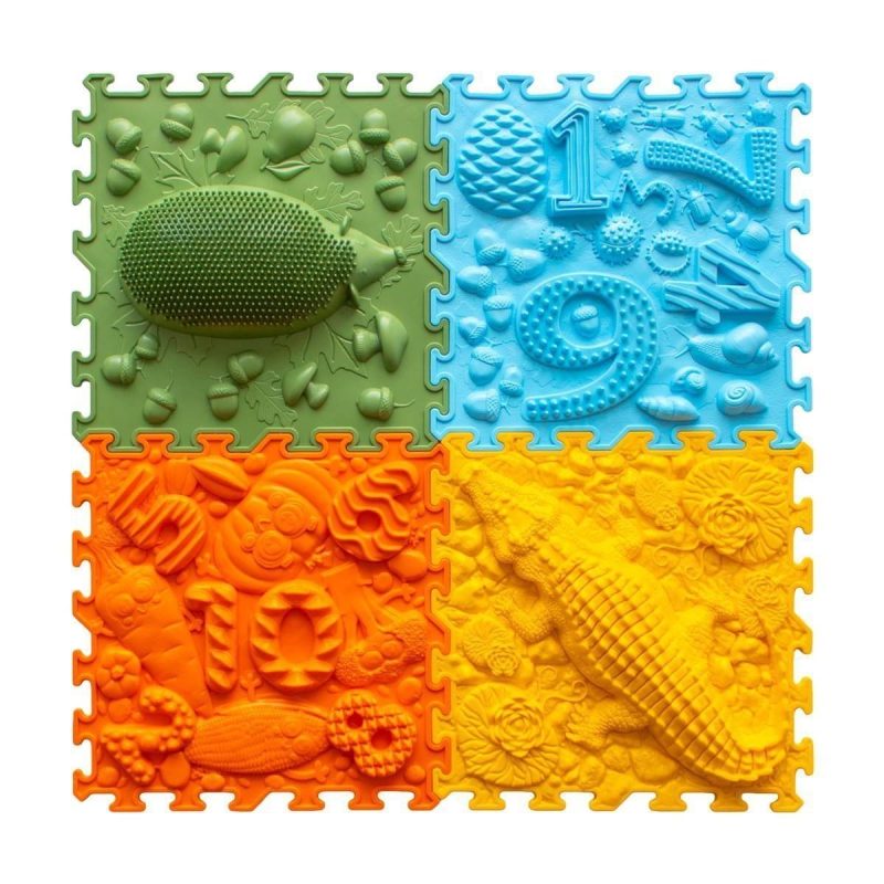 Sensory Mats Set Forest School 4 Pcs.. 25 × 25 cm
