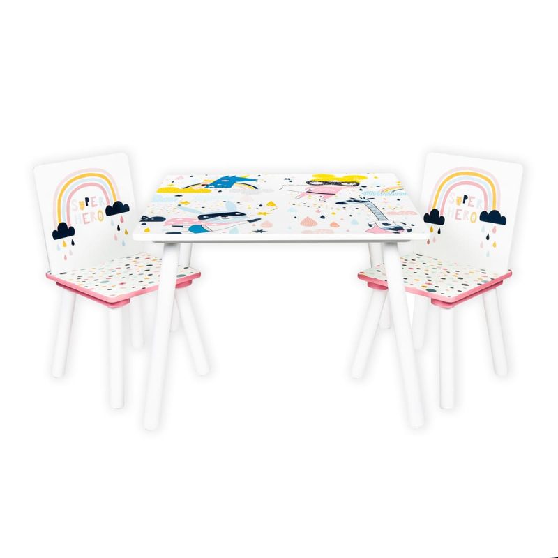 Kids’ Table and Chair Set Rainbow